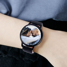 Load image into Gallery viewer, Custom Watch Black LED Touch Screen Watch Ti Amo I love you
