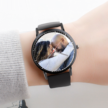 Load image into Gallery viewer, Custom Watch Black Plastic Quartz Watch Ti Amo I love you
