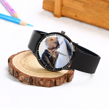 Load image into Gallery viewer, Custom Watch Black Plastic Quartz Watch Ti Amo I love you
