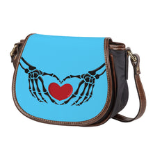 Load image into Gallery viewer, Ti Amo I love you - Exclusive Brand - Malibu - Skeleton Hands with Heart - Saddle Bag
