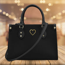 Load image into Gallery viewer, Ti Amo I love you - Exclusive Brand - Onyx - Luxury Womens PU Tote Bag - Black Straps
