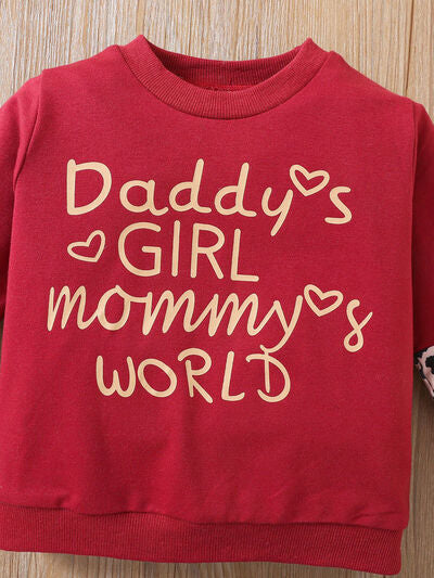 DADDY'S GIRL MOMMY'S WORLD Leopard Top and Pants Set Ti Amo I love you