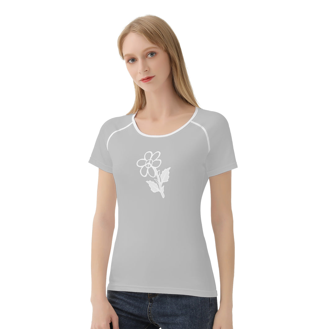 Ti Amo I love you - Exclusive Brand - Silver - White Daisy - Women's T shirt