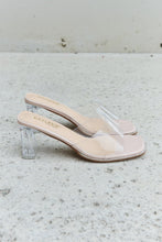 Load image into Gallery viewer, DDK Clear Mule Block Heels - Sizes 6-10 Ti Amo I love you
