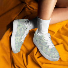 Load image into Gallery viewer, Ti Amo I love you - Exclusive Brand  - Edward, Pansy Posy, Clay Ash, Summer Green Camouflage-  Low Top Unisex Sneakers
