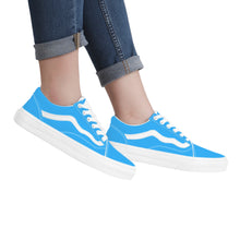 Load image into Gallery viewer, Ti Amo I love you - Exclusive Brand - Medium Cyan Blue- Low Top Flat Sneaker
