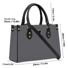 Load image into Gallery viewer, Ti Amo I love you - Exclusive Brand - Storm Dust  - Luxury Women PU Tote Bag - Black Straps
