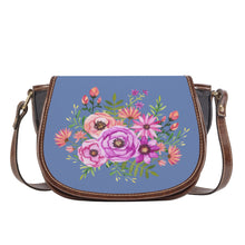 Load image into Gallery viewer, Ti Amo I love you - Exclusive Brand - Wild Blue Yonder 2 - Floral Bouquet - Saddle Bag
