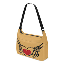 Load image into Gallery viewer, Ti Amo I love you - Exclusive Brand - Golden Apricot - Skeleton Heart Hands  -  Journey Computer Shoulder Bag
