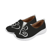 Load image into Gallery viewer, Ti Amo I love you - Exclusive Brand - Tuatara - Double White Heart - Women&#39;s Casual Slip On Shoe
