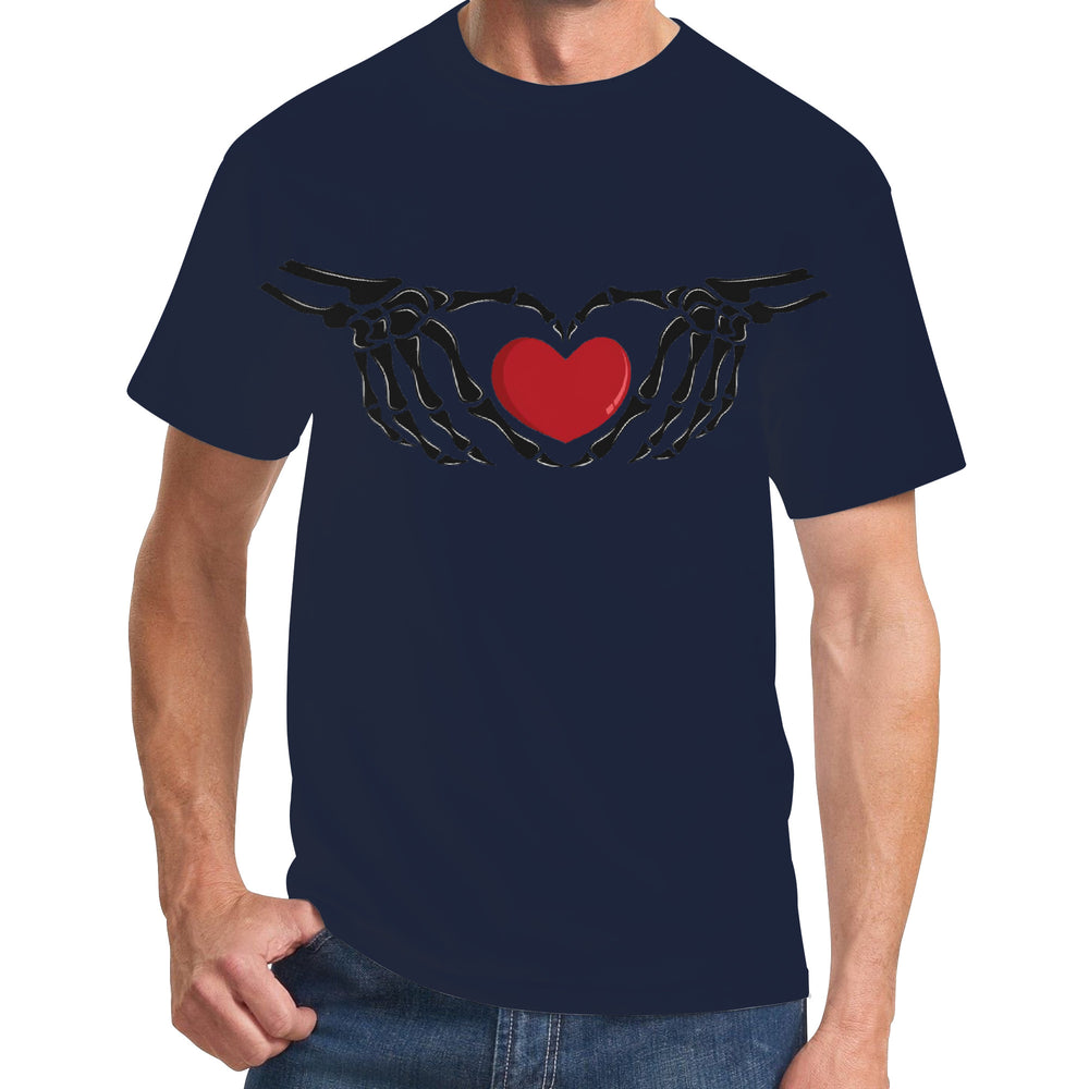 Ti Amo I love you - Exclusive Brand - Mirage - Skeleton Hands with Heart - Men's T-Shirt - Sizes XS-4XL