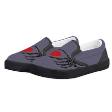 Load image into Gallery viewer, Ti Amo I love you - Exclusive Brand - Dolphin - Skeleton Hands with Heart - Kids Slip-on shoes - Black Soles
