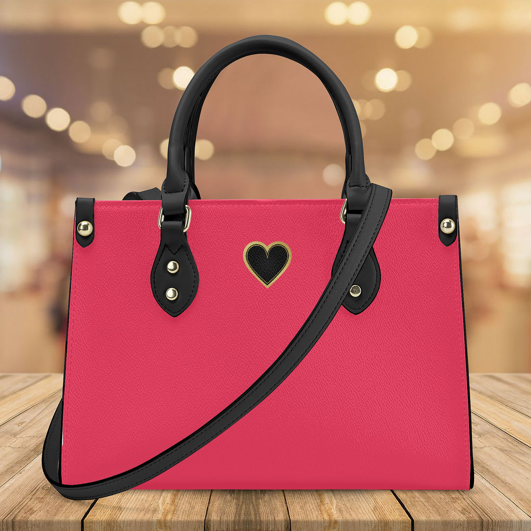 Ti Amo I love you - Exclusive Brand - Radical Red - Luxury Womens PU Tote Bag - Black Straps
