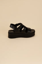 Load image into Gallery viewer, DREFTER- Black or Natural Chunky Summer Sandals Ti Amo I love you
