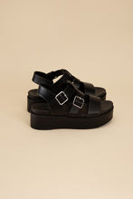 Load image into Gallery viewer, DREFTER- Black or Natural Chunky Summer Sandals Ti Amo I love you
