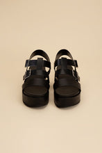 Load image into Gallery viewer, DREFTER- Black or Natural Chunky Summer Sandals Ti Amo I love you
