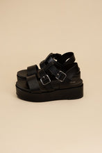 Load image into Gallery viewer, DREFTER- Black or Natural Chunky Summer Sandals Ti Amo I love you
