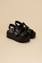 Load image into Gallery viewer, DREFTER- Black or Natural Chunky Summer Sandals Ti Amo I love you
