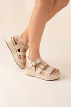 Load image into Gallery viewer, DREFTER- Black or Natural Chunky Summer Sandals Ti Amo I love you
