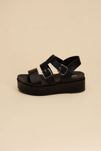 Load image into Gallery viewer, DREFTER- Black or Natural Chunky Summer Sandals Ti Amo I love you
