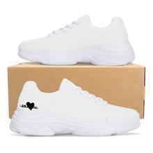 Load image into Gallery viewer, Ti Amo I love you - Exclusive Brand - White - Black Heart - Chunky Sneakers - White Soles
