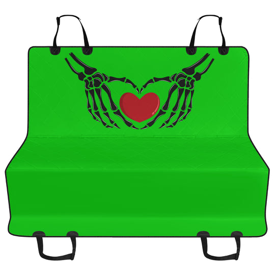 Ti Amo I love you - Exclusive Brand - Malachite - Skeleton Hands with Heart - Car Pet Seat Covers