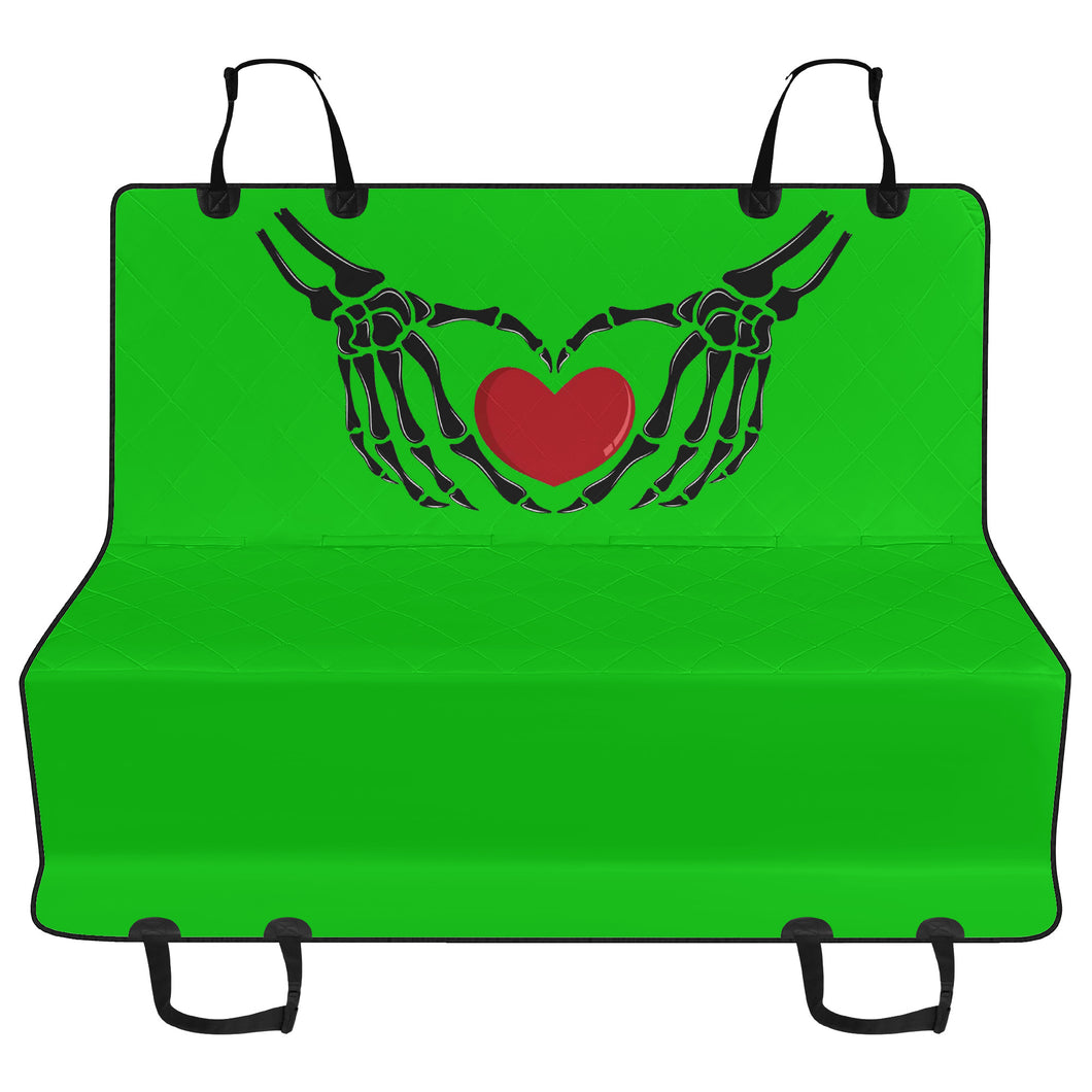 Ti Amo I love you - Exclusive Brand - Malachite - Skeleton Hands with Heart - Car Pet Seat Covers