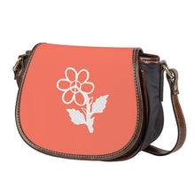 Load image into Gallery viewer, Ti Amo I love you - Exclusive Brand - Orange Pink  - White Daisy - Saddle Bag
