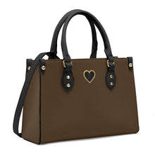 Load image into Gallery viewer, Ti Amo I love you - Exclusive Brand - Metallic Bronze - Luxury Womens PU Tote Bag - Black Straps
