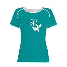 Load image into Gallery viewer, Ti Amo I love you - Exclusive Brand - Veridian Green - White Daisy - Women&#39;s T shirt - Sizes XS-2XL
