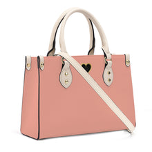 Load image into Gallery viewer, Ti Amo I love you - Exclusive Brand - Light Salmon Pink - Luxury Womens PU Tote Bag - Cream Straps
