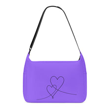 Load image into Gallery viewer, Ti Amo I love you - Exclusive Brand - Heliotrope 3 -  Double Script Heart - Journey Computer Shoulder Bag
