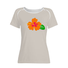 Load image into Gallery viewer, Ti Amo I love you - Exclusive Brand  - Swirl - Hawaiian Flower - Women&#39;s T shirt
