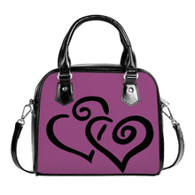 Load image into Gallery viewer, Ti Amo I love you - Exclusive Brand - Cannon Pink - Double Black Heart -  Shoulder Handbag
