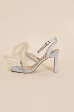 Load image into Gallery viewer, Devin -Silver Rhinestone Heels Ti Amo I love you
