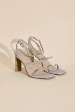 Load image into Gallery viewer, Devin -Silver Rhinestone Heels Ti Amo I love you
