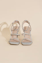 Load image into Gallery viewer, Devin -Silver Rhinestone Heels Ti Amo I love you
