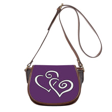 Load image into Gallery viewer, Ti Amo I love you - Exclusive Brand - Bossanova 2 - Double White Heart - Saddle Bag
