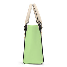 Load image into Gallery viewer, Ti Amo I love you - Exclusive Brand - Very Psle Green - Luxury Womens PU Tote Bag - Cream Straps
