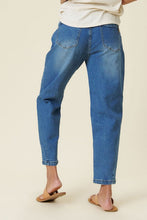 Load image into Gallery viewer, Distressed Slouchy Jean Ti Amo I love you
