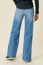 Load image into Gallery viewer, Distressed Wide Fit Jeans Ti Amo I love you
