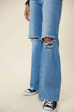 Load image into Gallery viewer, Distressed Wide Fit Jeans Ti Amo I love you
