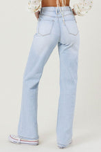 Load image into Gallery viewer, Distressed Wide Leg Jeans Ti Amo I love you
