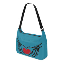 Load image into Gallery viewer, Ti Amo I love you - Exclusive Brand - Jelly Bean - Skeleton Heart Hands  -  Journey Computer Shoulder Bag
