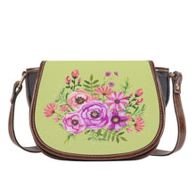 Load image into Gallery viewer, Ti Amo I love you - Exclusive Brand - Deco - Fushia Pink &amp; Tony&#39;s Pink Floral Pattern -  Saddle Bag
