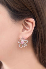 Load image into Gallery viewer, Doodle Flower Post Earrings Ti Amo I love you
