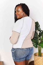 Load image into Gallery viewer, Double Take Color Block Exposed Seam Top Ti Amo I love you

