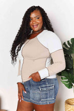 Load image into Gallery viewer, Double Take Color Block Exposed Seam Top Ti Amo I love you
