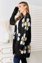 Load image into Gallery viewer, Double Take Floral Button Down Longline Cardigan Ti Amo I love you
