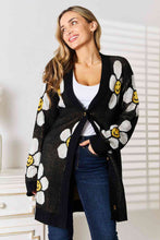 Load image into Gallery viewer, Double Take Floral Button Down Longline Cardigan Ti Amo I love you
